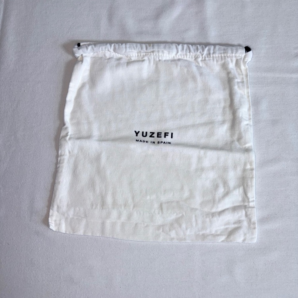 Yuzefi Dust Bag OS White Good Drawstring Cotton Canvas Made in Spain Logo